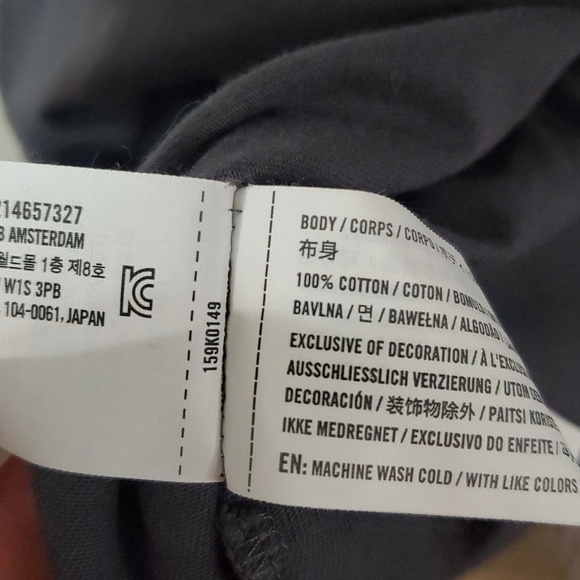 Abercrombie & Fitch T-Shirt Maxi Dress Size Large Tall Grey Side Slit Minimalist - Picture 7 of 11